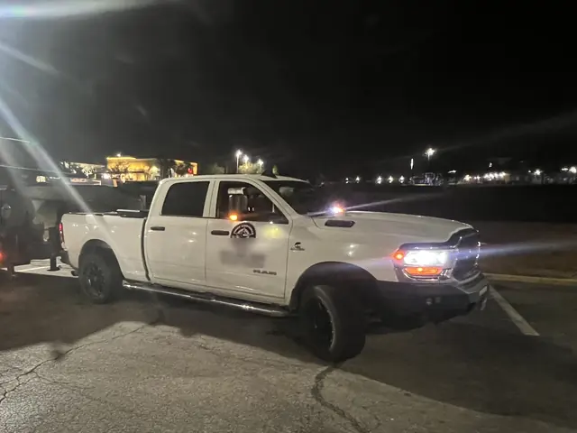 Night haul, lights on